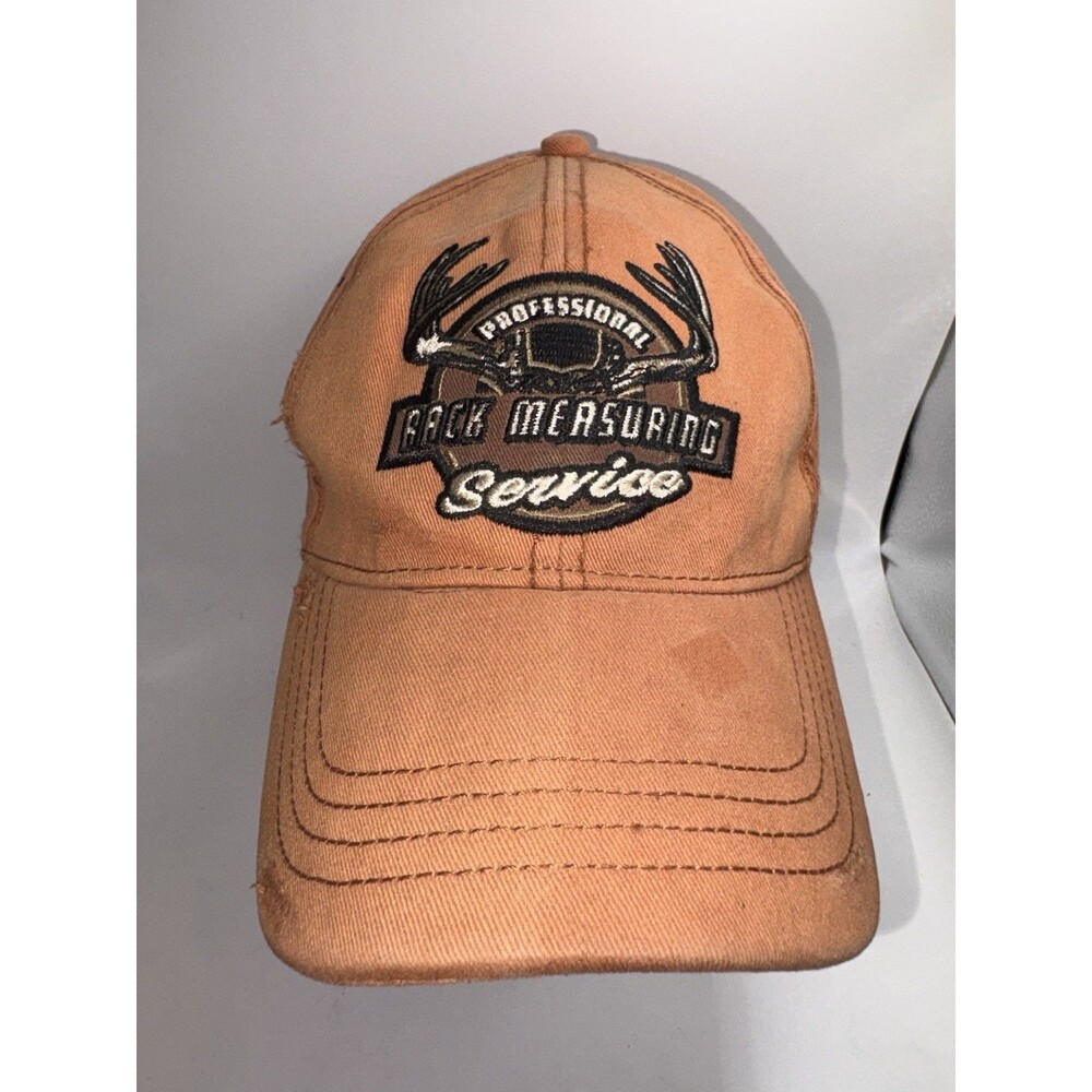 Buck Wear Professional Rack Measuring Service Strapback Hat Cap Orange Y2K